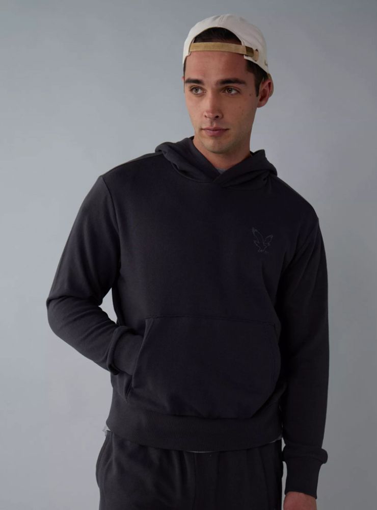 American Eagle Polerón AE Hoddie Bolsillo Canguro Gráfico