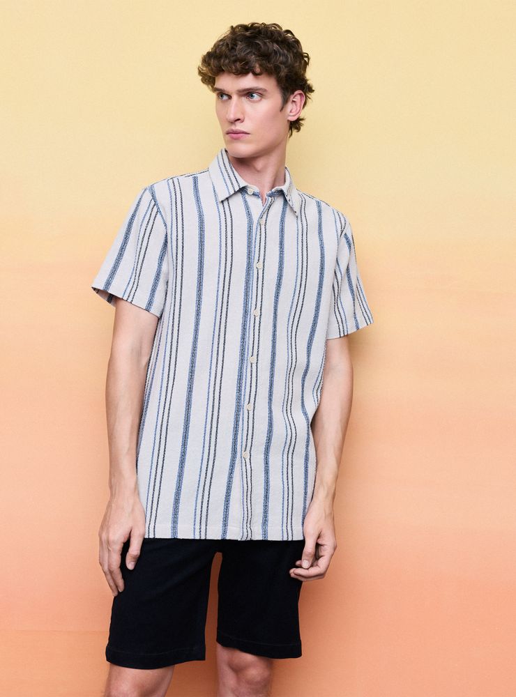 Alaniz Camisa Texturas Formal