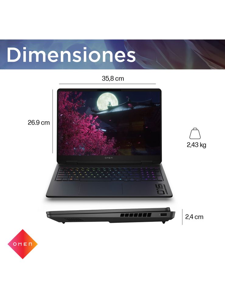 HP OMEN 16-am0018la Core i7 16GB 1TB RTX 5060 Negro Sombra, foto 3