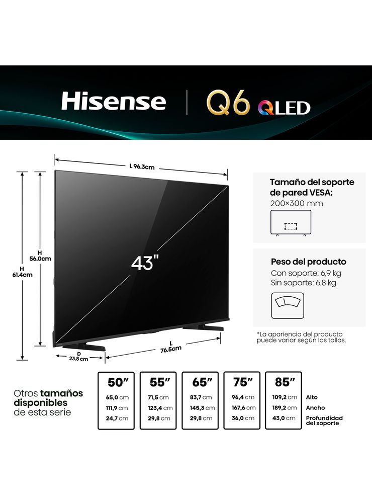 Hisense 43Q6QV, foto 2