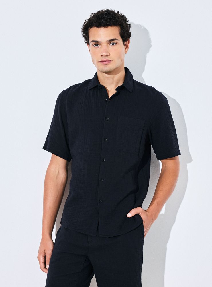 Alaniz Camisa Manga Corta con Bolsillo