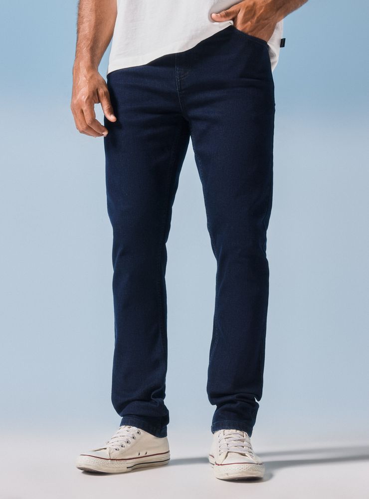 Foster Jeans Cinco Bolsillos Skinny Lavado Azul Oscuro