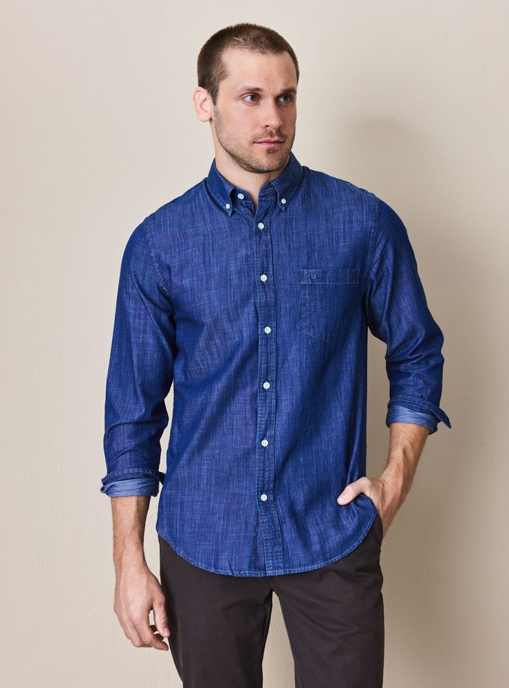 Legacy Camisa Manga Larga Denim Algodón