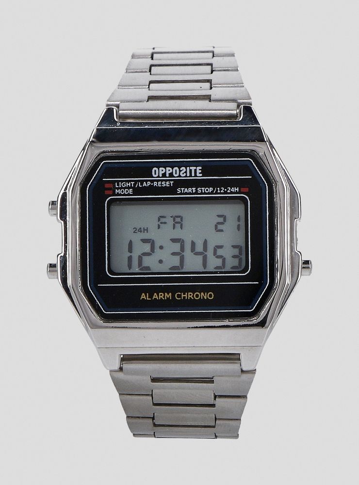 Opposite Reloj Digital Silver Mujer