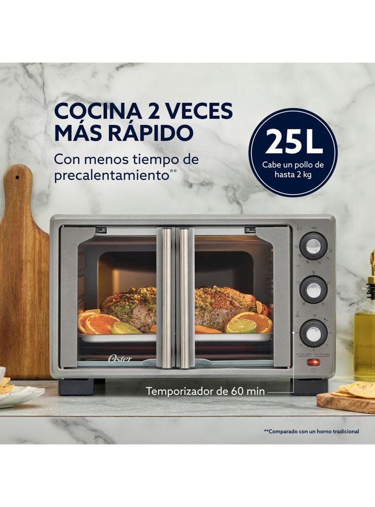 Oster TSSTTV25FDMAFNS 25 L Gris, foto 3