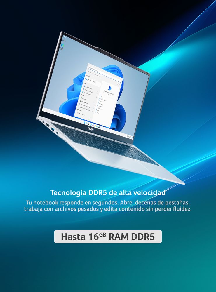 Acer Aspire Lite AL15-41P-CP01-1 AMD Ryzen 7 8GB 512GB 15.6" Plata, foto 3