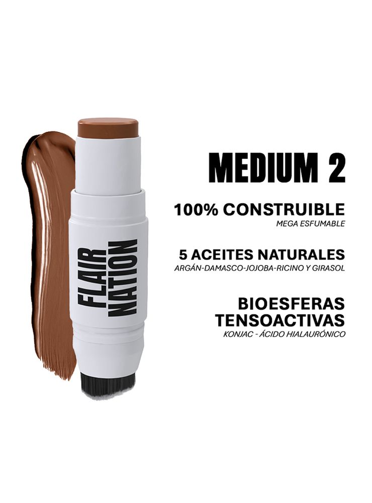 Flair Nation Bronzer y Contorno en Barra Medium 2, foto 2