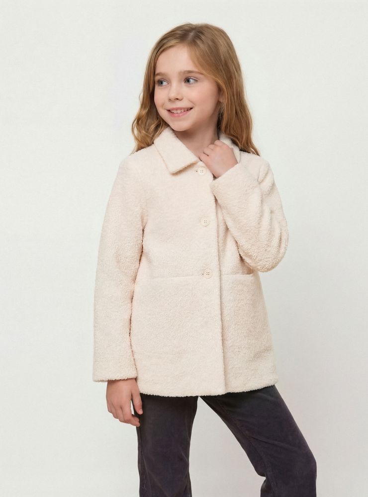 Umbrale Abrigo Estilo Sastre Bouclé Niña
