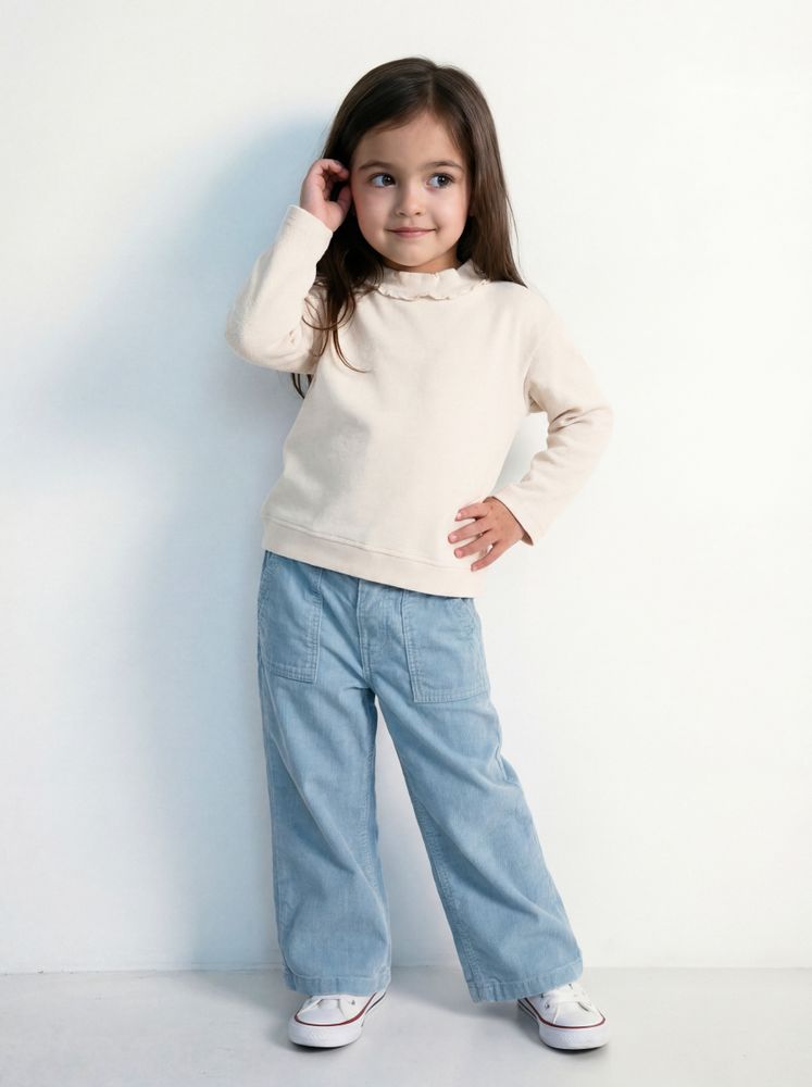 Tribu Pantalón Liso Wide Fit con Forro Niña