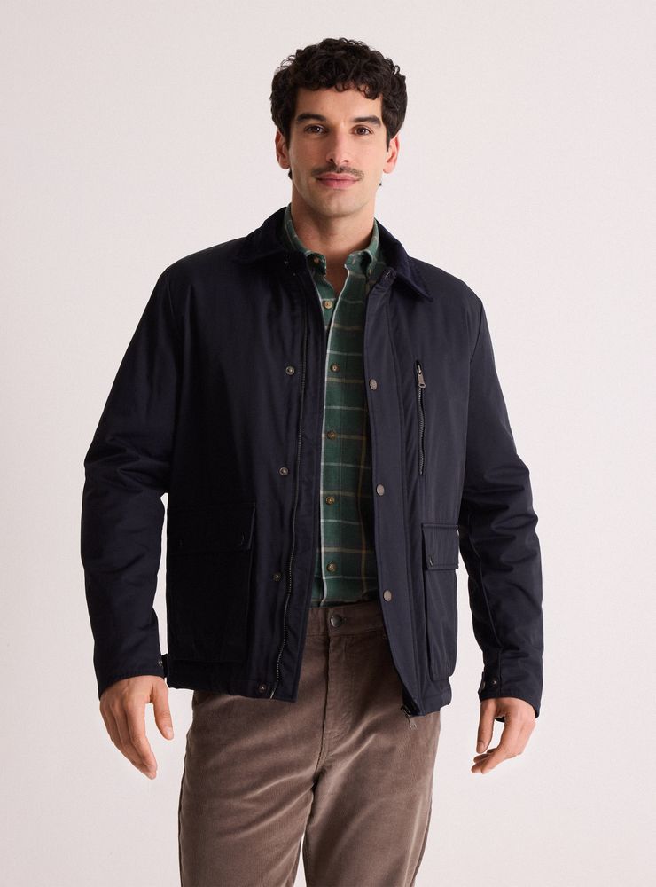 Greenfield Chaqueta Manga Ranglar Bolsillos Cargo