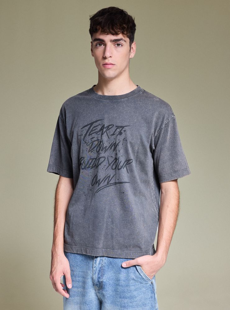 Opposite Polera Estampada Tear It