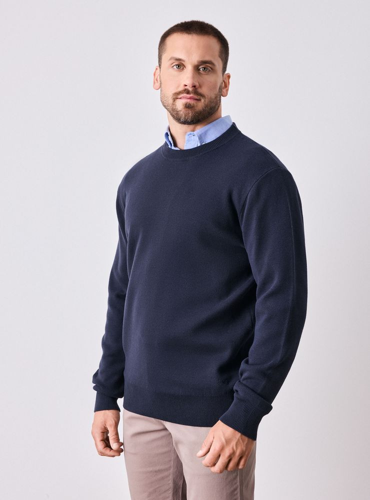 Legacy Sweater Cuello Redondo Doble Tela Grueso Algodón