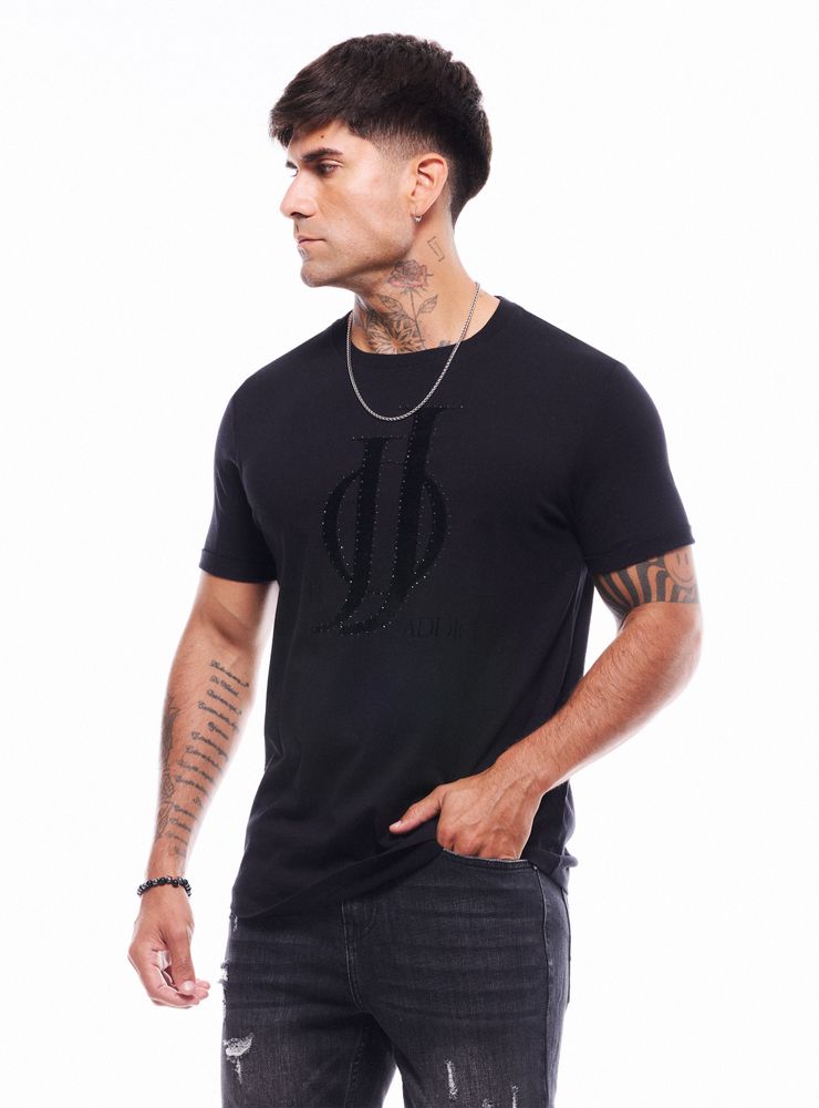 JJO Polera Estampado con Tachas y Flock