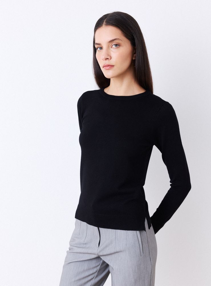 Alaniz Sweater Básico Tejido Cuello Redondo