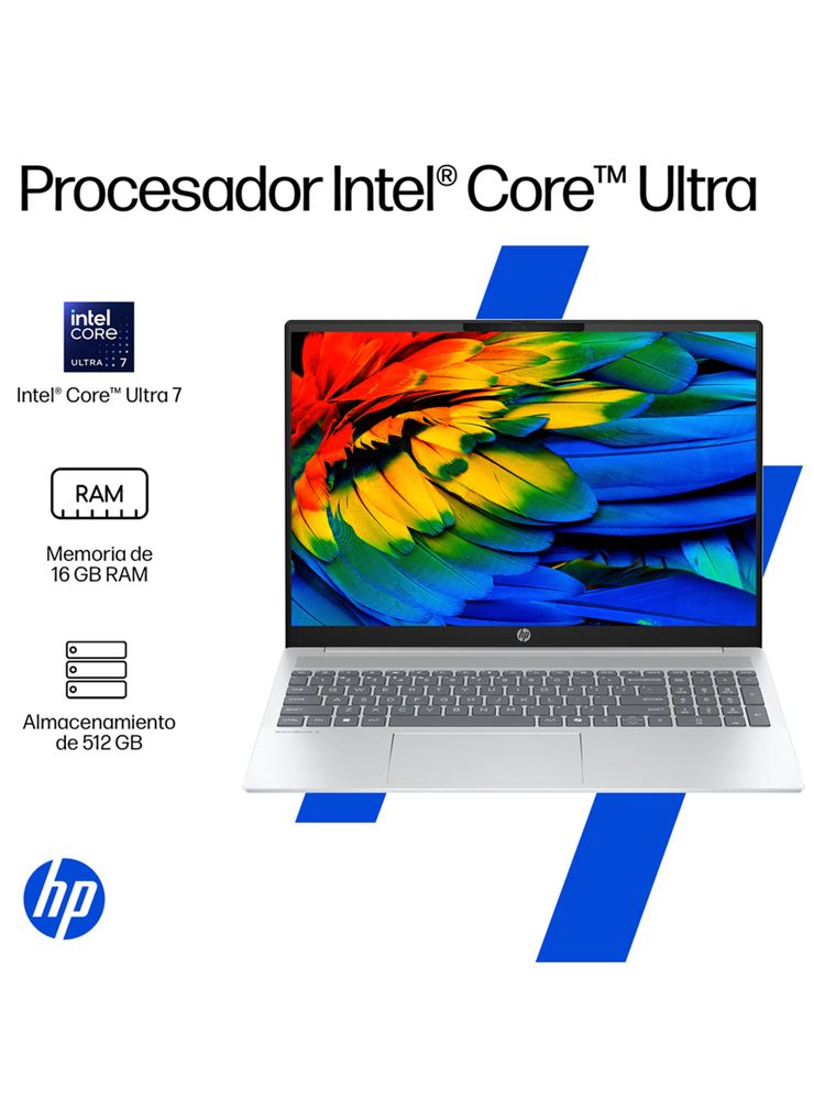 HP OmniBook 5 16-af1072la Core Ultra 7 255U 16GB 512GB Plata Glaciar, foto 9