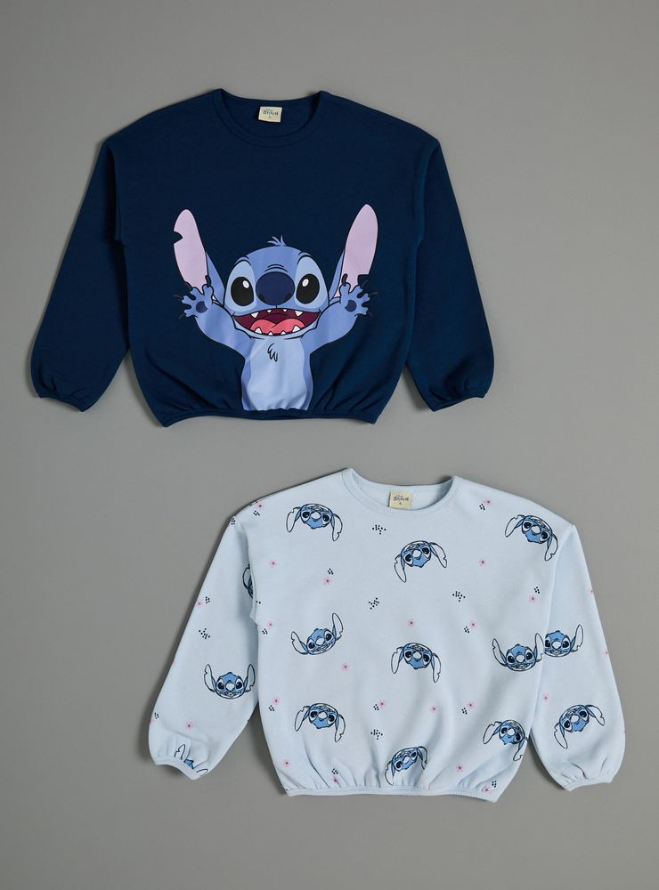Disney Pack de Polerones Estampado Stitch Algodón