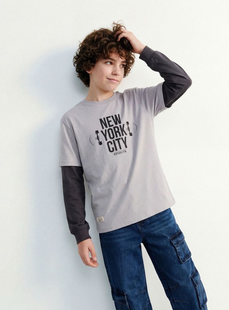 Melt Polera Doble Manga Rubber Print