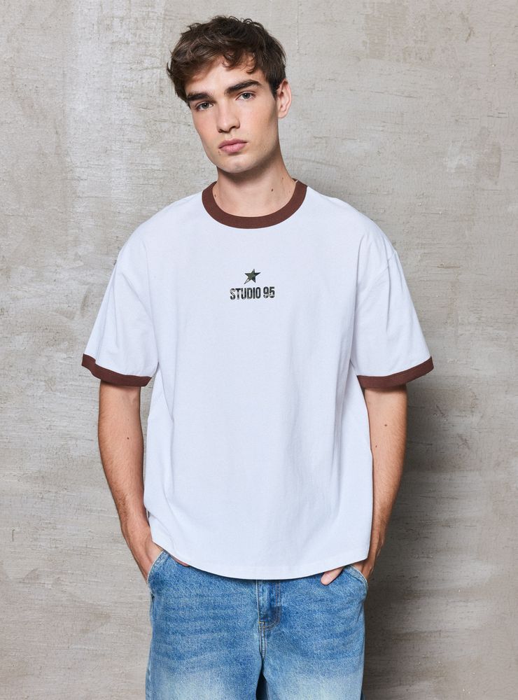 Opposite Polera Boxy Piping Colab Studio 95