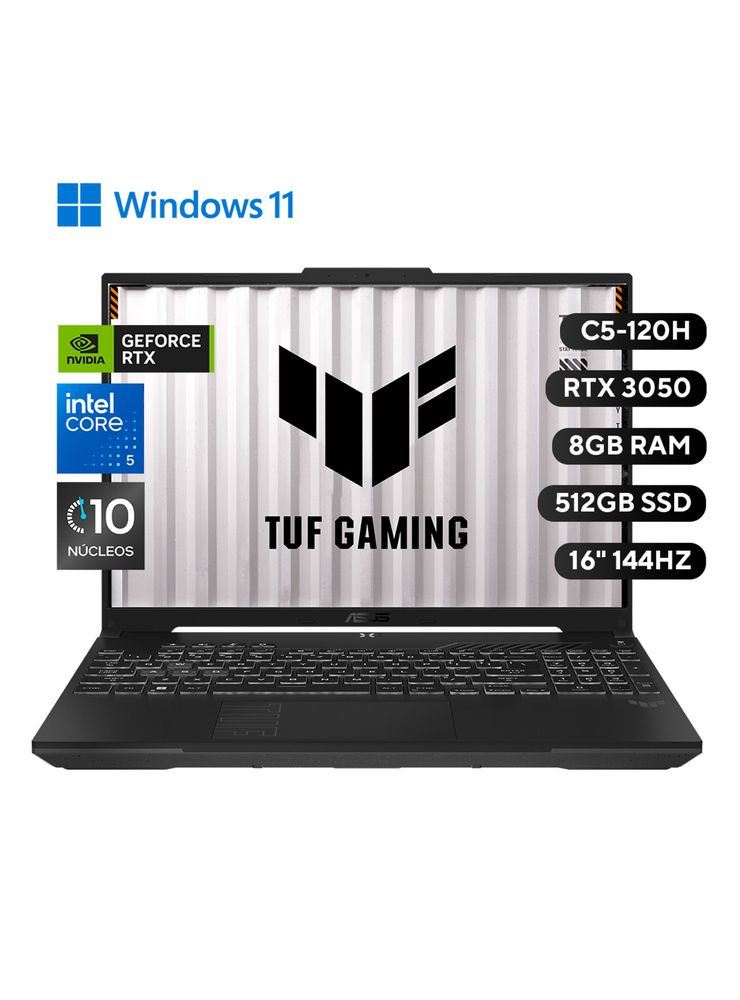 ASUS TUF Gaming F16 FX607VJB-RL112W Core 5 8GB 512GB RTX 3050 Gris, foto 2