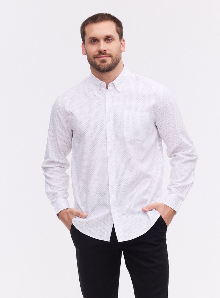 Rainforest Camisa Mini Print Semi Oxford