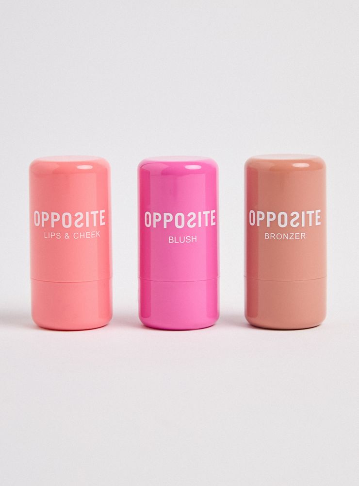 Opposite Set Facial Iluminador, Labios, Mejillas y Bronceador