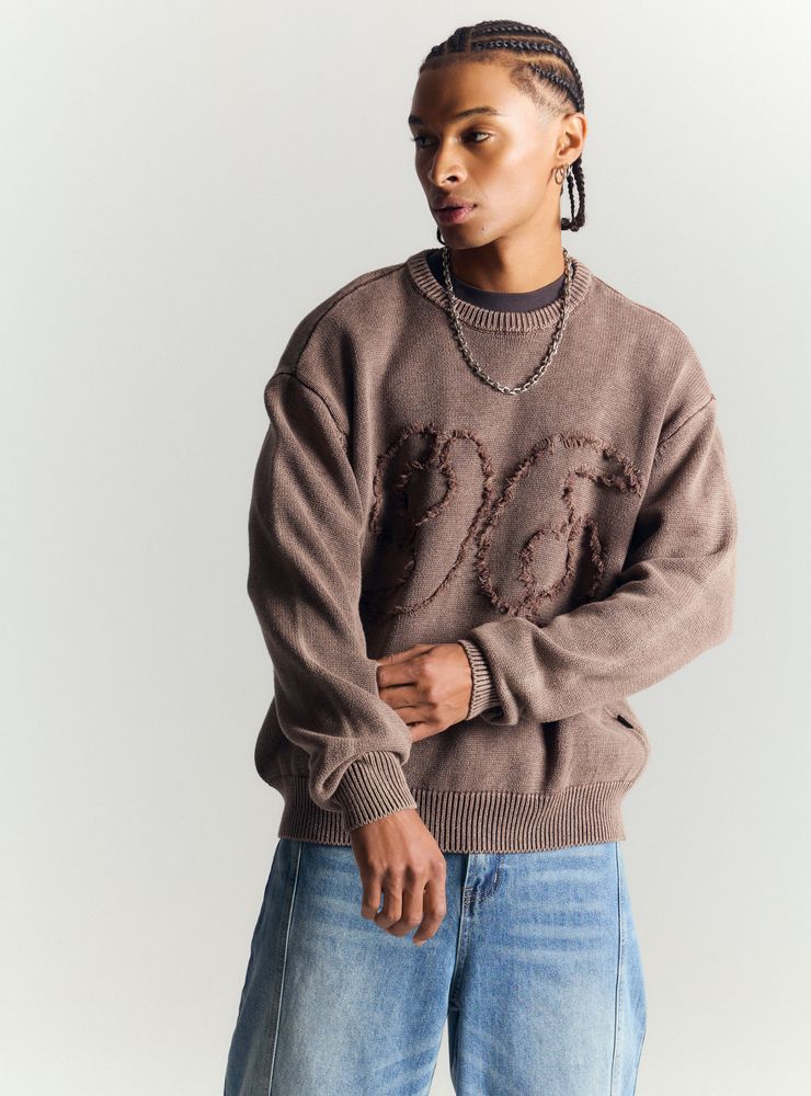 Opposite Sweater con Parche Desflecado