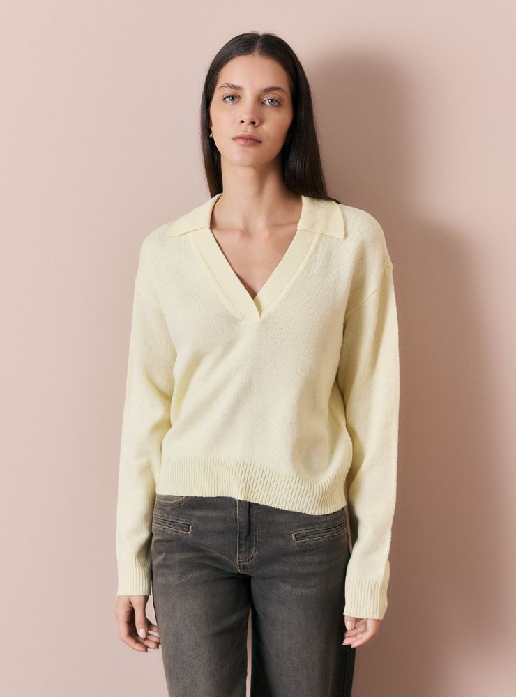Alaniz Sweater Cuello Polo Contiene Lana Merino