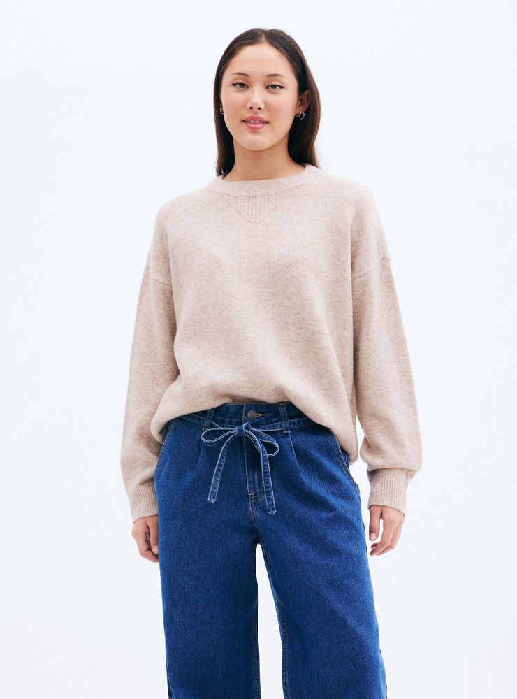 Opposite Sweater Oversize Cuello Redondo