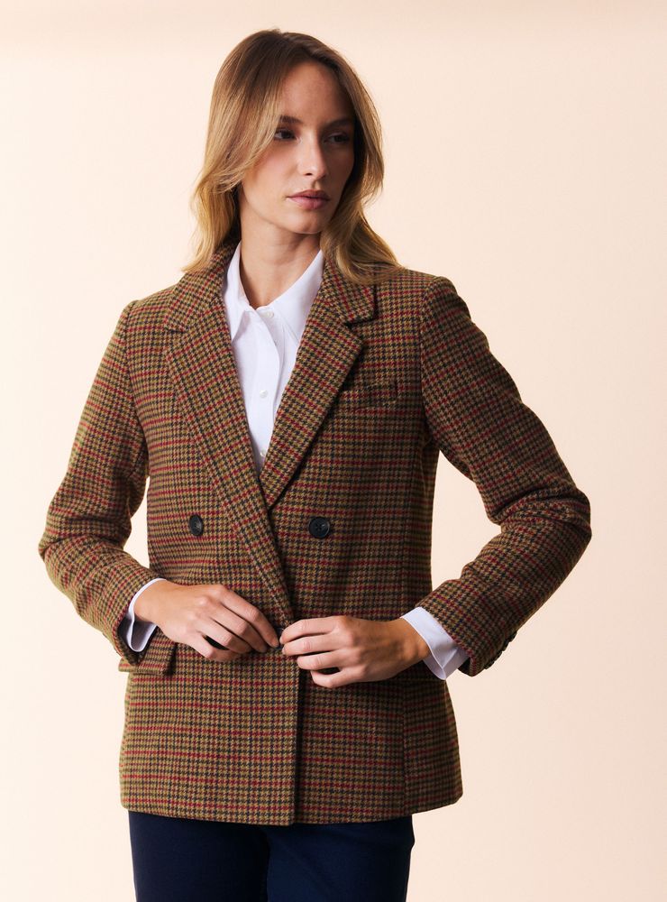 Marittimo Blazer Cuadrillé con Doble Abotonadura