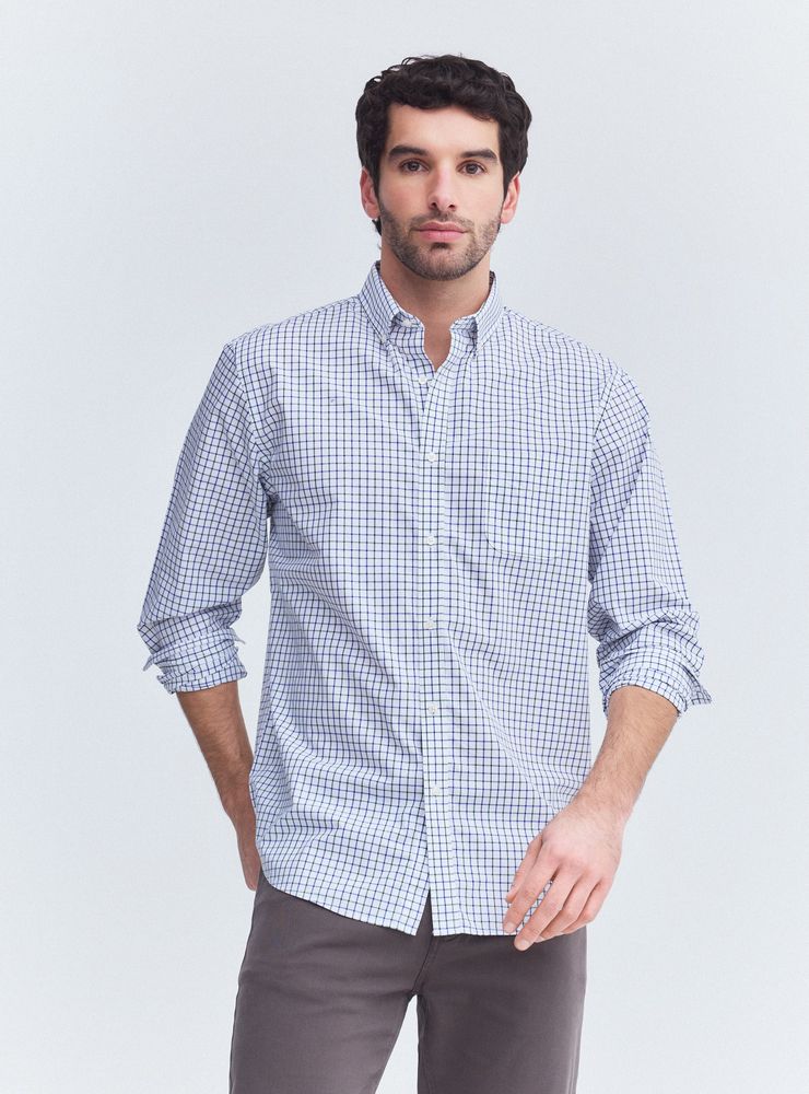 Greenfield Camisa Manga larga Cuadros Pequeños