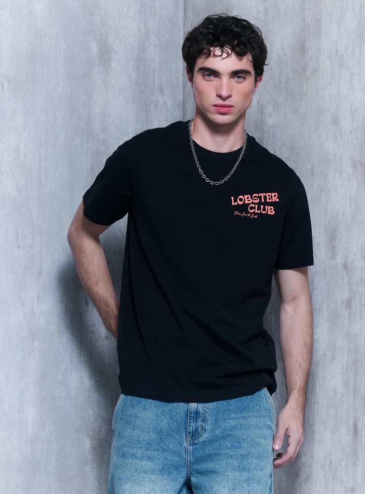 Opposite Polera Estampada Lobster Club