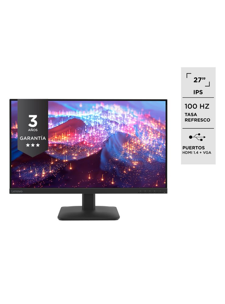 Lenovo L27-4e 27" Raven Black, foto 2