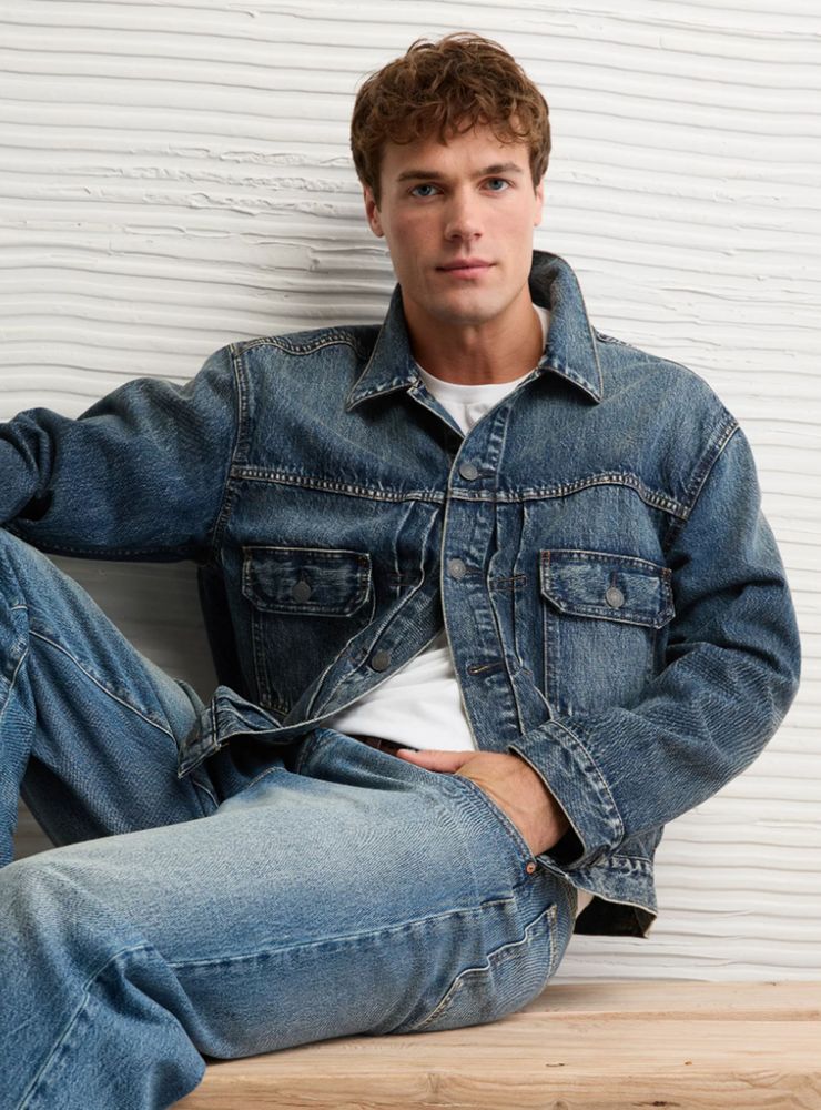 American Eagle Chaqueta AE Boxy Denim Trucker