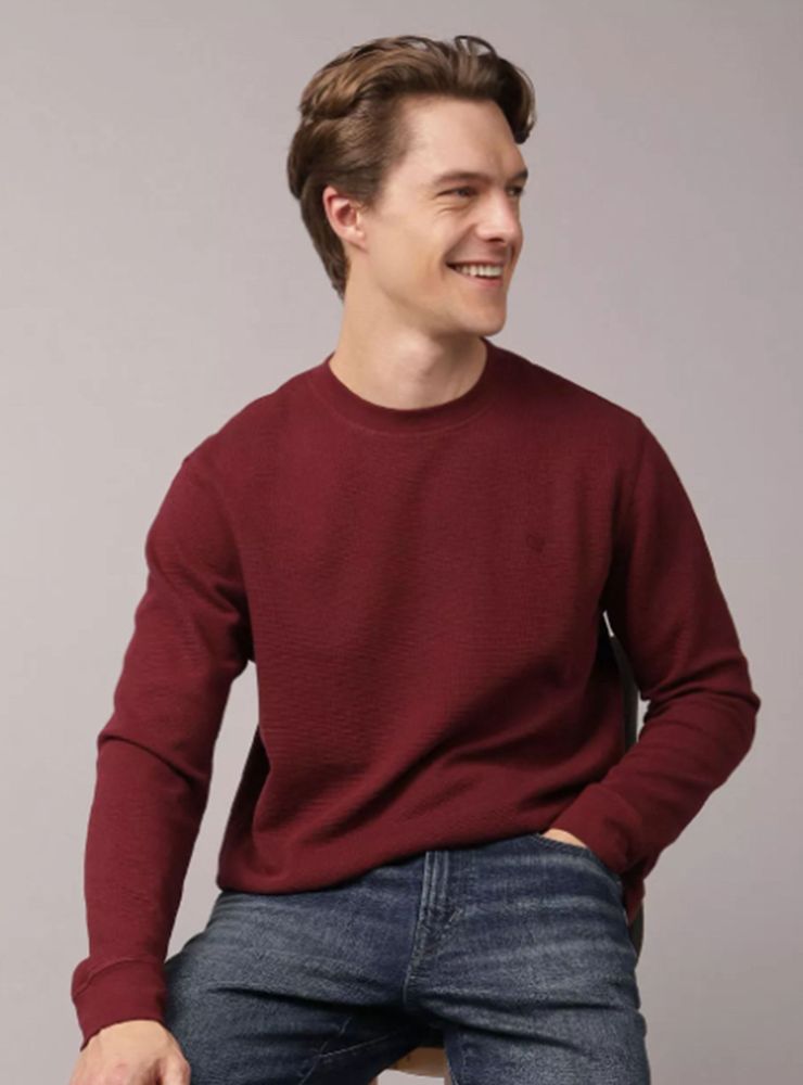 American Eagle Polera AE Casual Manga Larga Algodón