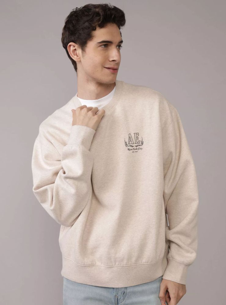 American Eagle Polerón AE Crewneck Logo NYC