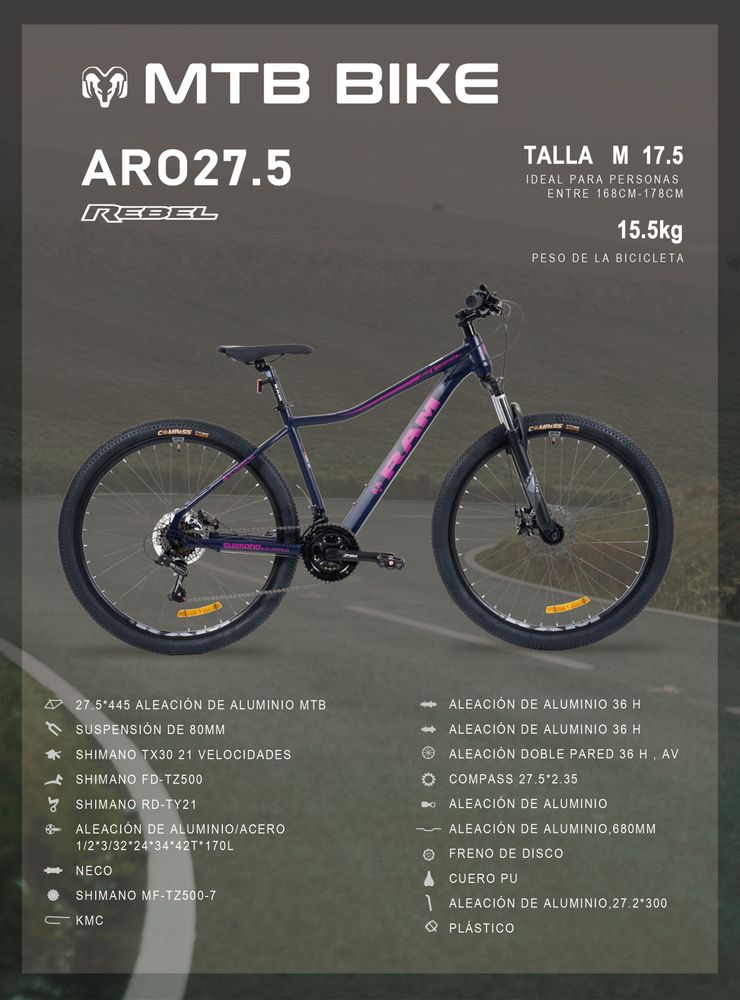 Ram Rebel 27.5 Morado, foto 6
