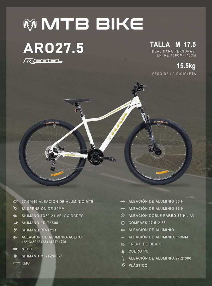 Ram Rebel 27.5 Blanco, foto 6