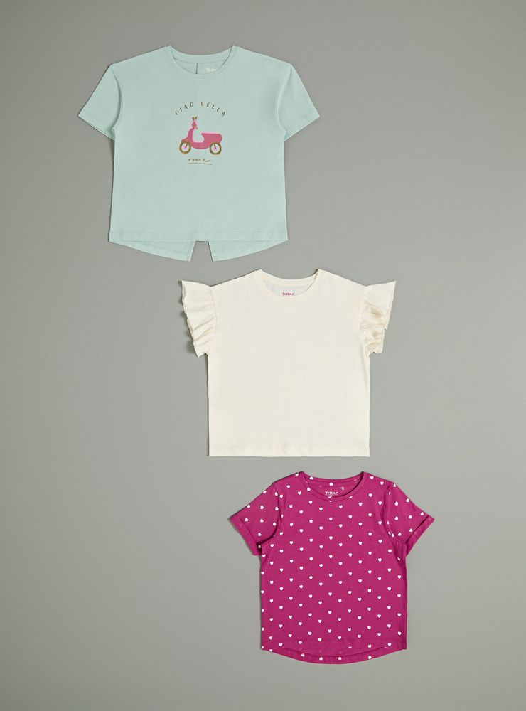 Tribu Polera Pack de 3 Diseños Distintos Niña