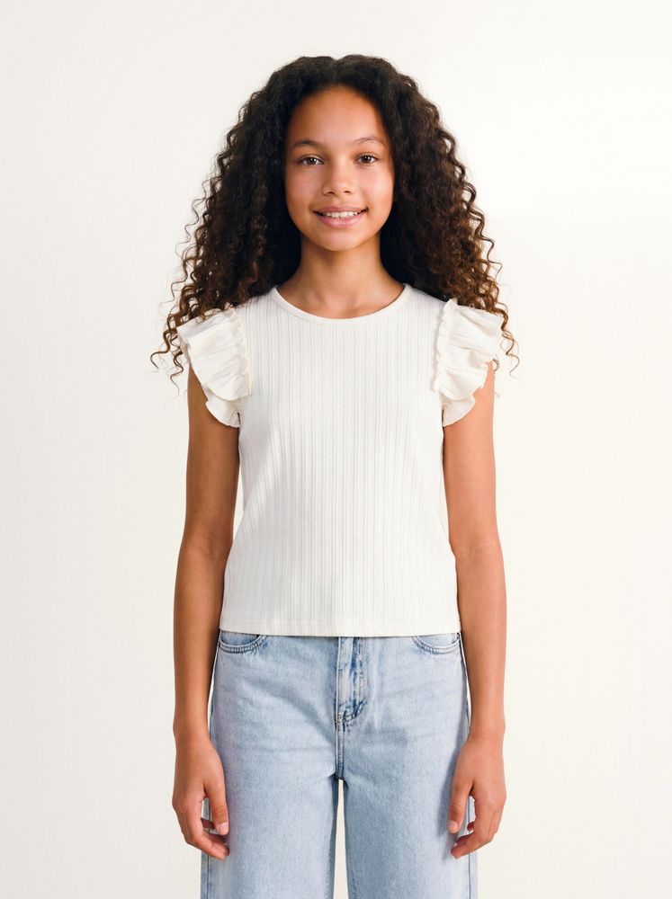 Melt Polera Rib Vuelos Dobles