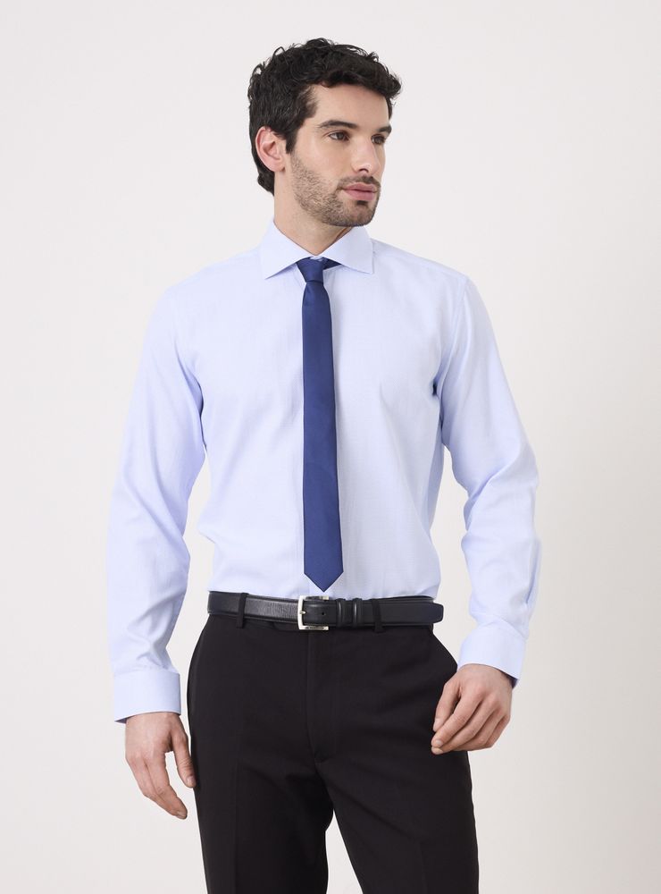 Alaniz Camisa de Vestir Slim Fit Fantasia