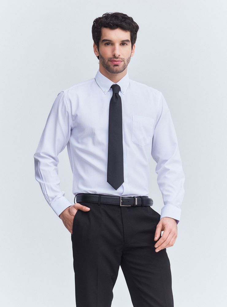 Johnson Classic Camisa de Vestir Texturada de Contrastes