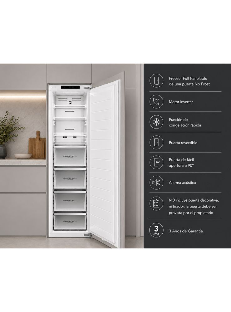 Freezer Vertical Panelable No Frost 212 Litros RSF 73385 FI, foto 2