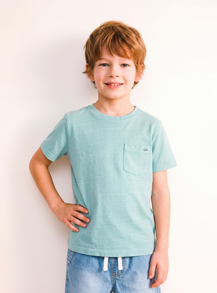 Tribu Polera Lavada Acid Wash con Bolsillo Frontal