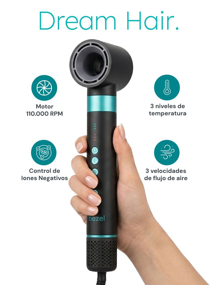 Secador de Pelo Multistyler 6 en 1 BHR-015 Negro, foto 2