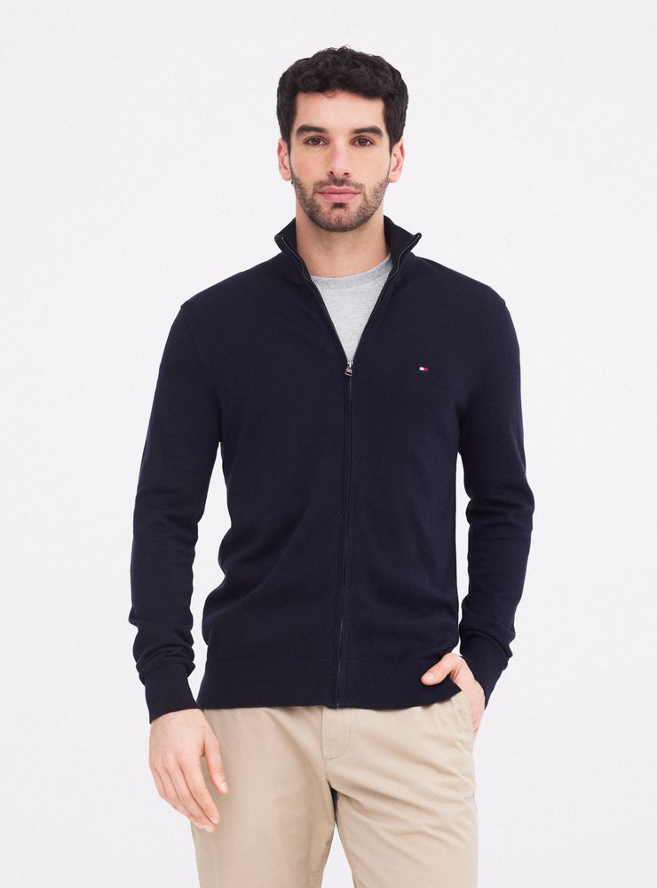Tommy Hilfiger Sweater Cierre Completo Logo Bordado