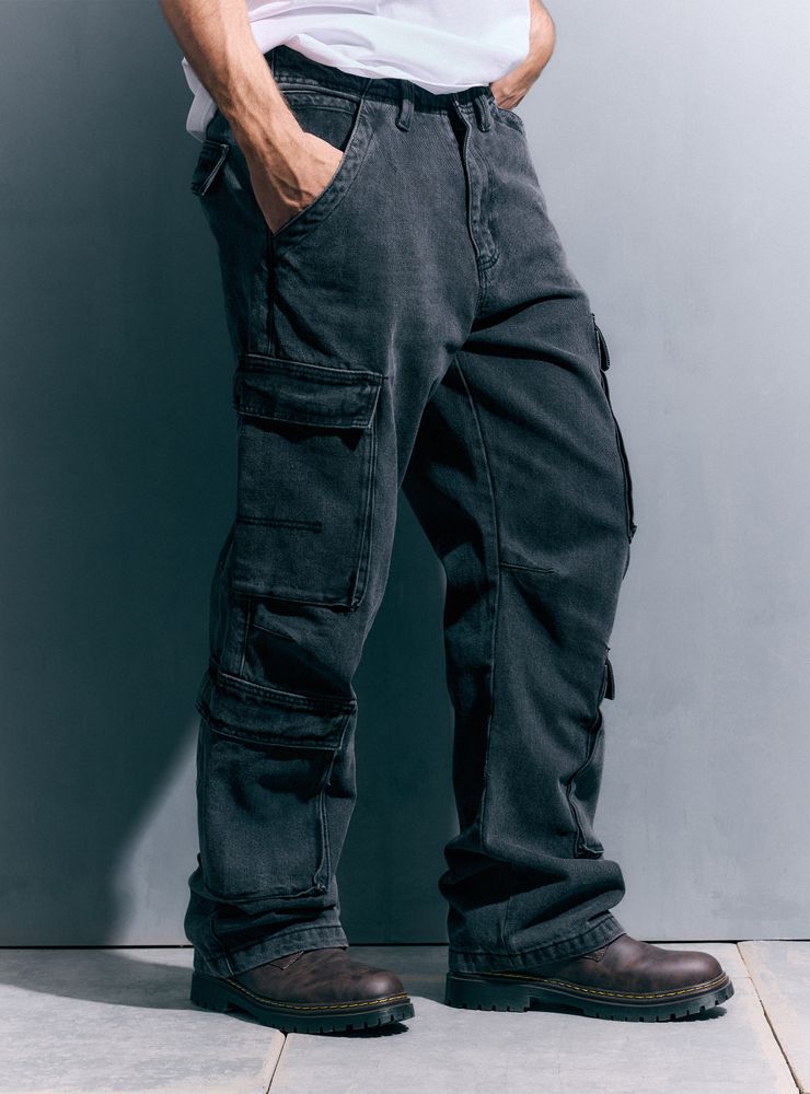 Opposite Jeans Cargo Tiro Medio