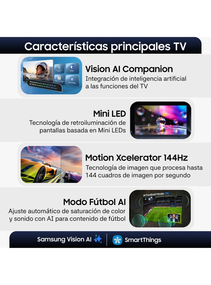 Mini LED Smart TV 75'' 4K UHD Vision AI M80H 2026 + Control por Voz, foto 4