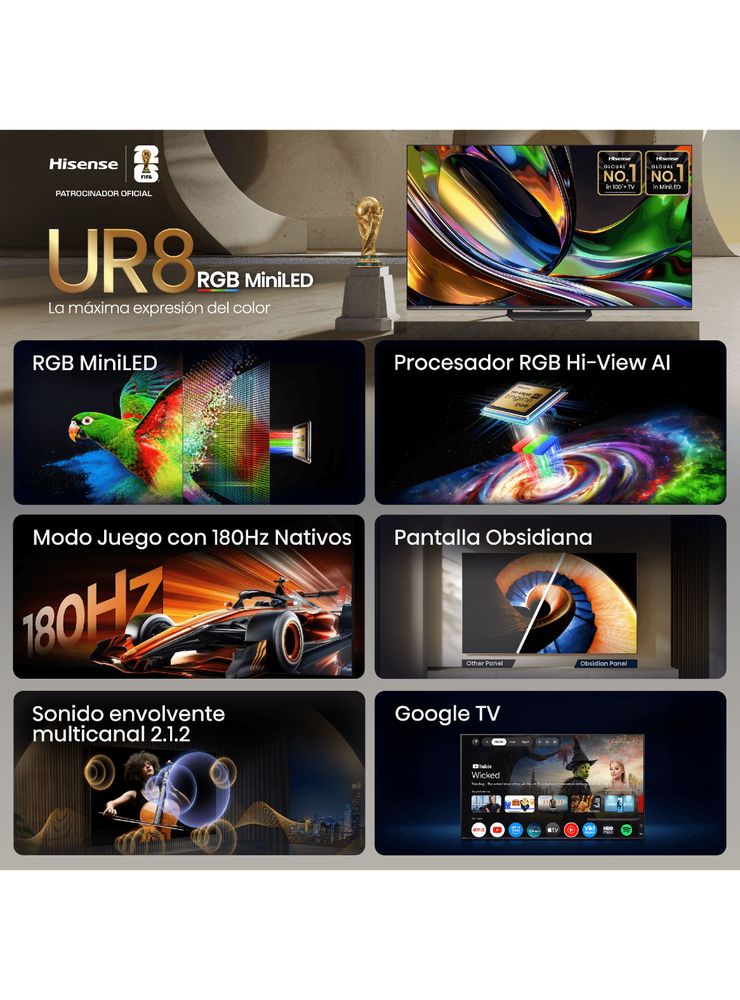 RGB Mini LED Smart TV 55'' 4K UHD 55UR8SG, foto 5