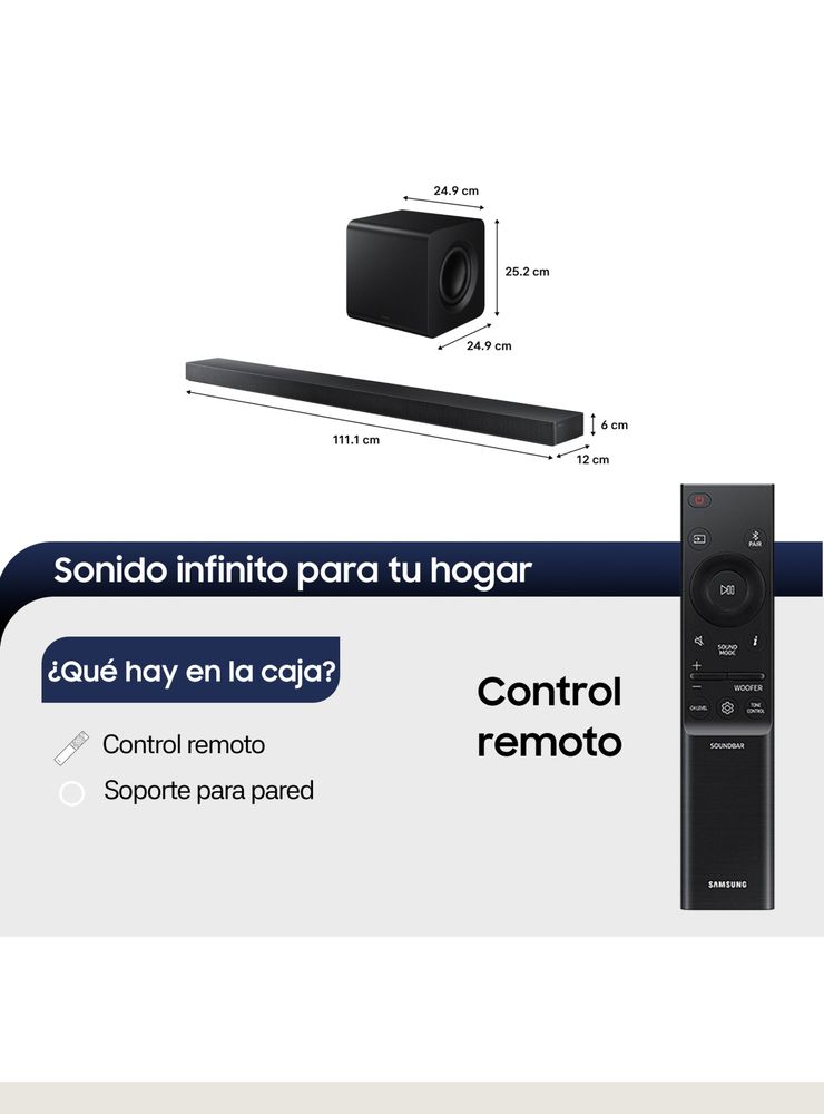 Samsung Soundbar HW-Q800H Negro, foto 3