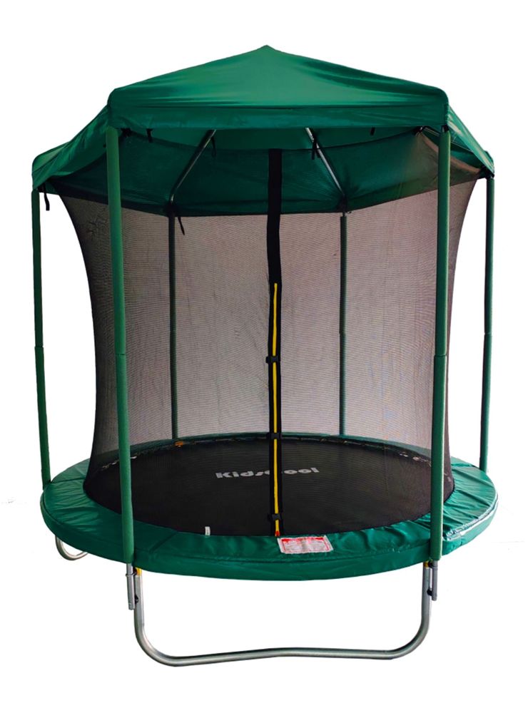 Kidscool Cama Elástica Verde con Techo 8 Pies